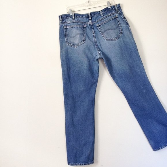 Vintage Lee Jeans Distressed Straight Leg 38 / 34 - Picture 8 of 16